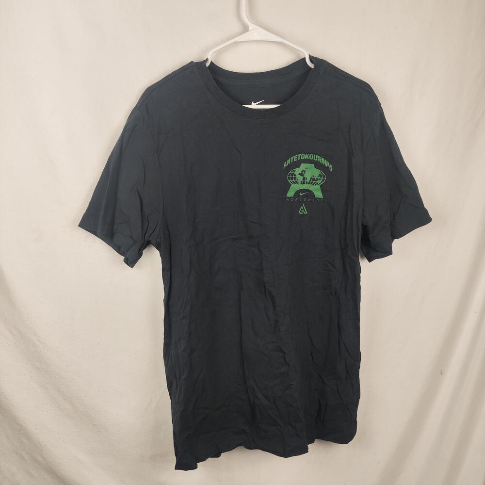 Nike Shirt Mens Large Black Antetokounmpo Freak Graphic Basketball Tee
